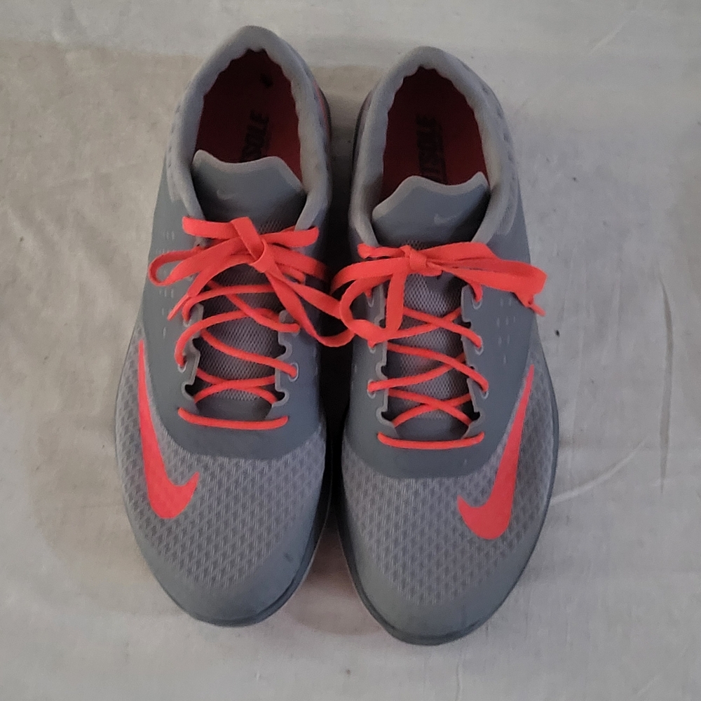 Nike Gray Sneakers with Pink Accents